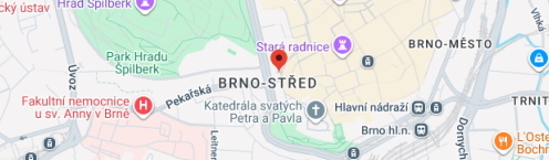 Poloha pobočka Brno