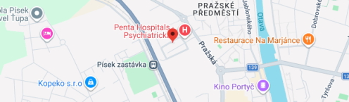 Poloha pobočka Písek